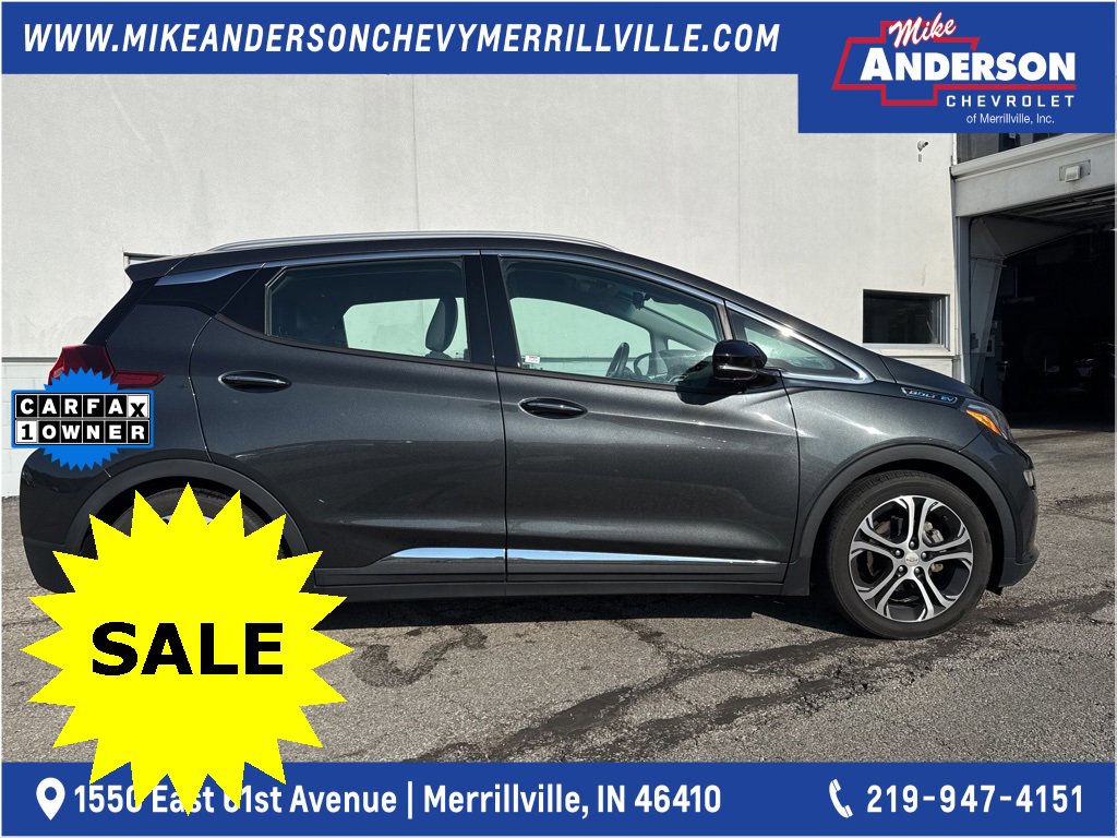 Used 2017 Chevrolet Bolt EV Premier with VIN 1G1FX6S05H4179655 for sale in Merrillville, IN