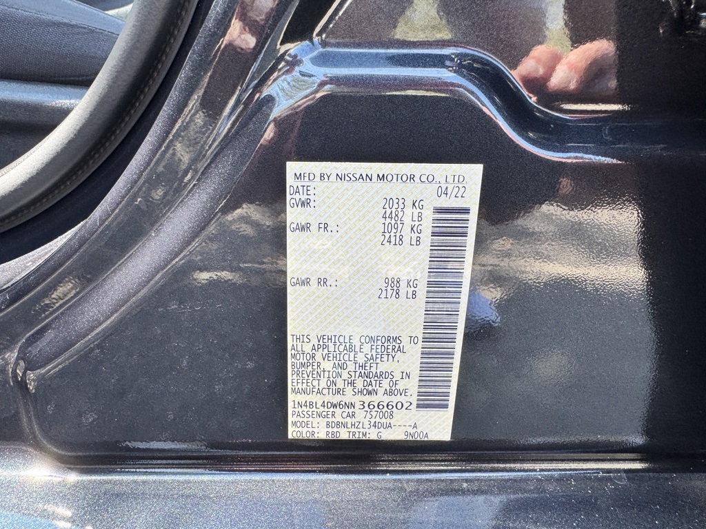 2022 Nissan Altima 2.5 SV photo 30
