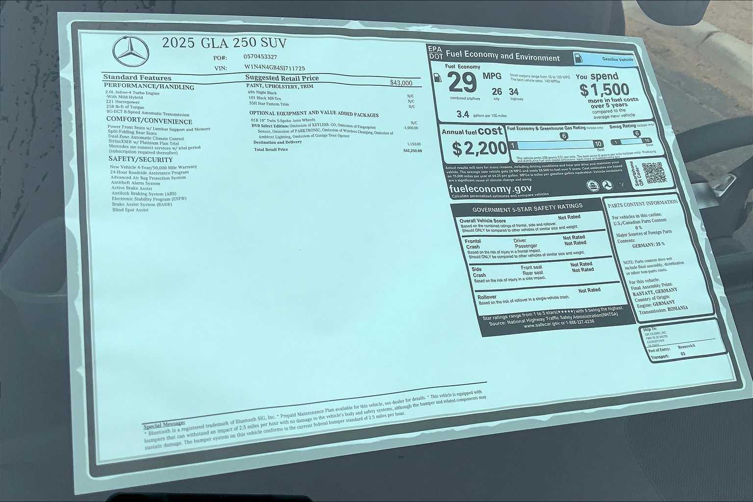 2025 Mercedes Benz GLA 250 photo 17