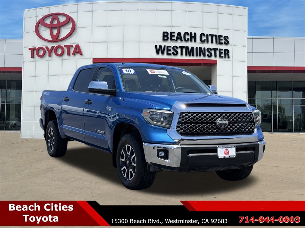 Certified Used 2018 Blue Toyota SR5 image 1