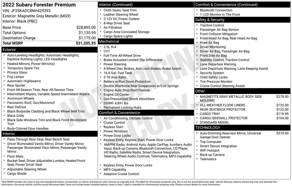 2022 Subaru Forester Premium's photo