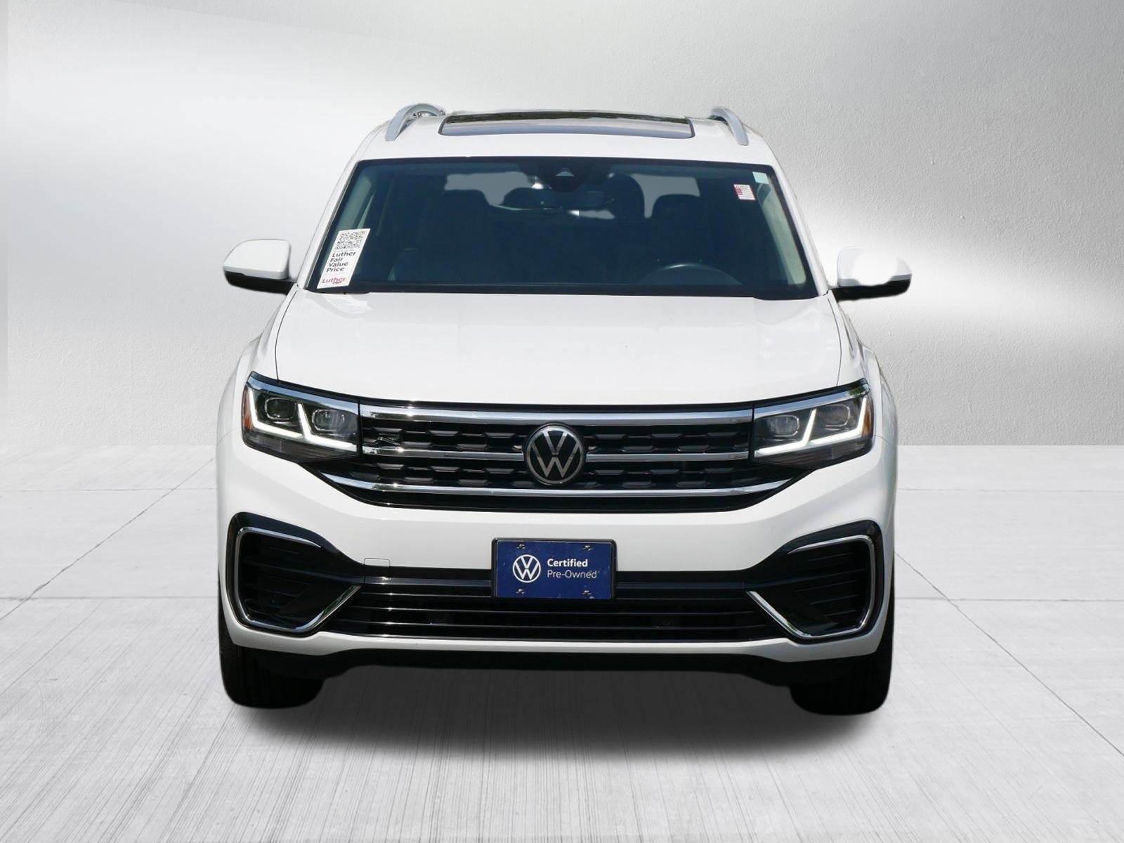 Certified 2022 Volkswagen Atlas SEL R-Line with VIN 1V2AR2CA7NC504463 for sale in Burnsville, Minnesota