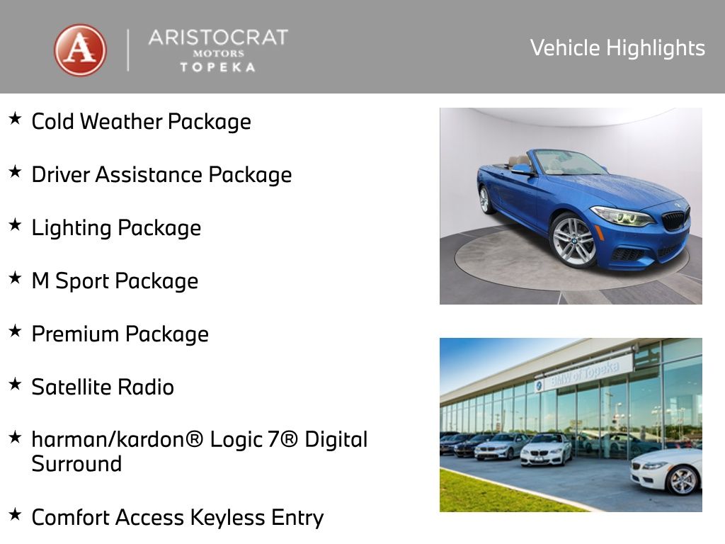 Used 2016 BMW 2 Series 228i with VIN WBA1L9C51GV767549 for sale in Kansas City