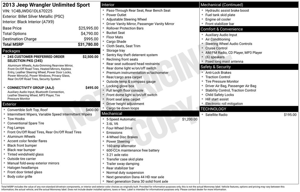 Used 2013 Jeep Wrangler Unlimited Sport with VIN 1C4BJWDG1DL670225 for sale in Redlands, CA