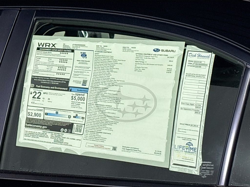 2025 Subaru WRX Premium photo 21
