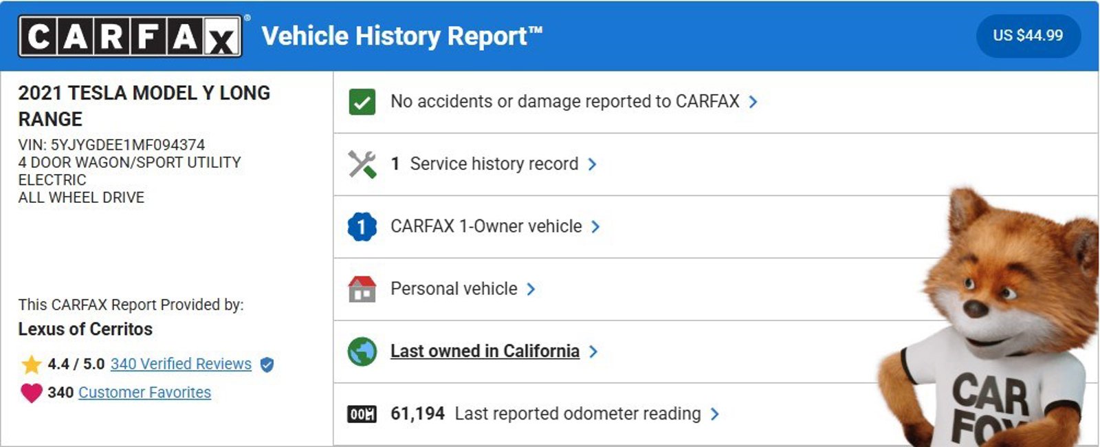 Used 2021 Tesla Model Y Long Range with VIN 5YJYGDEE1MF094374 for sale in Kansas City