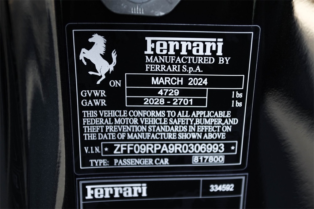 Certified Used 2024 Black Ferrari Base image 44