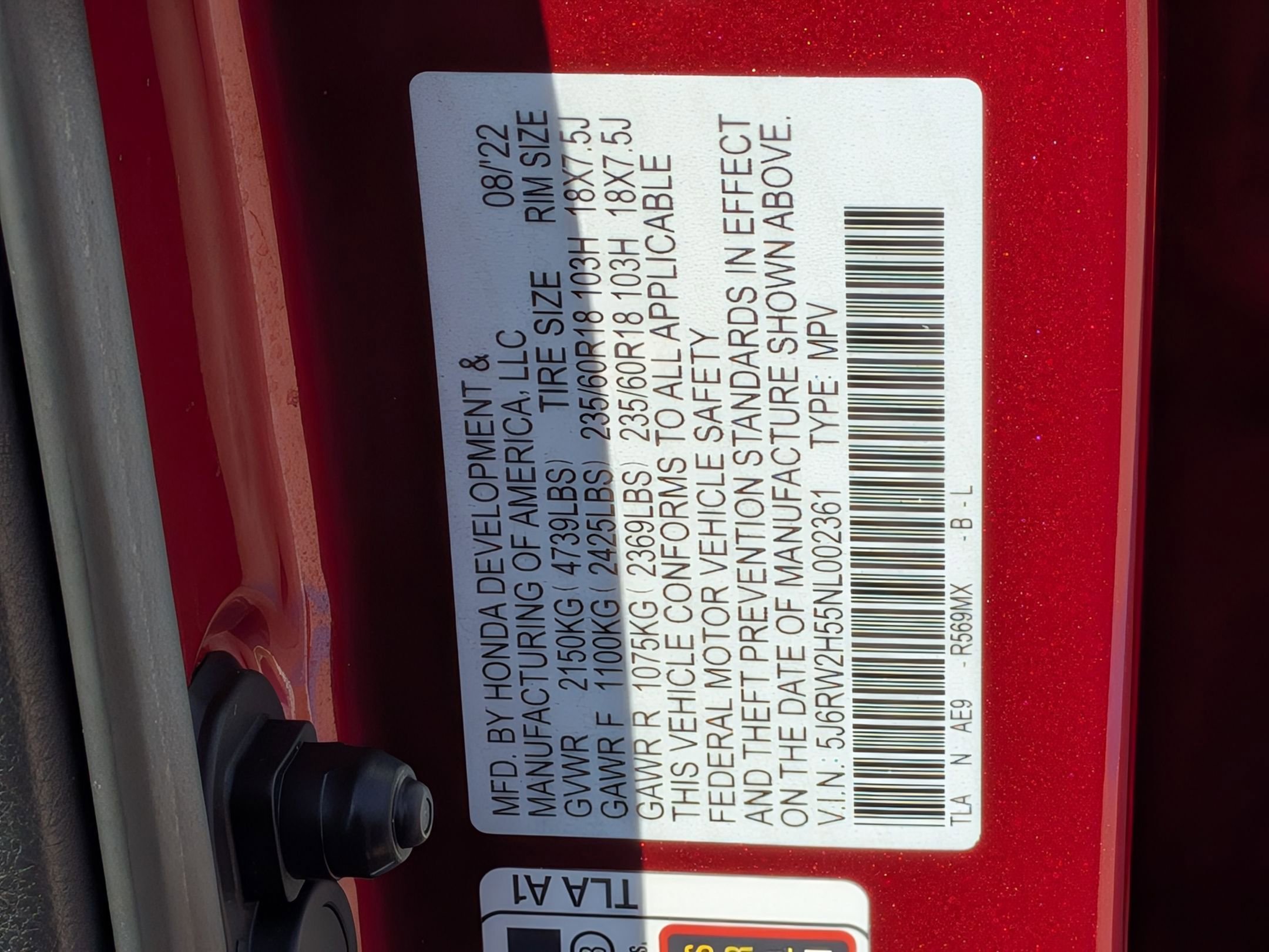 2022 Honda CR-V EX photo 30