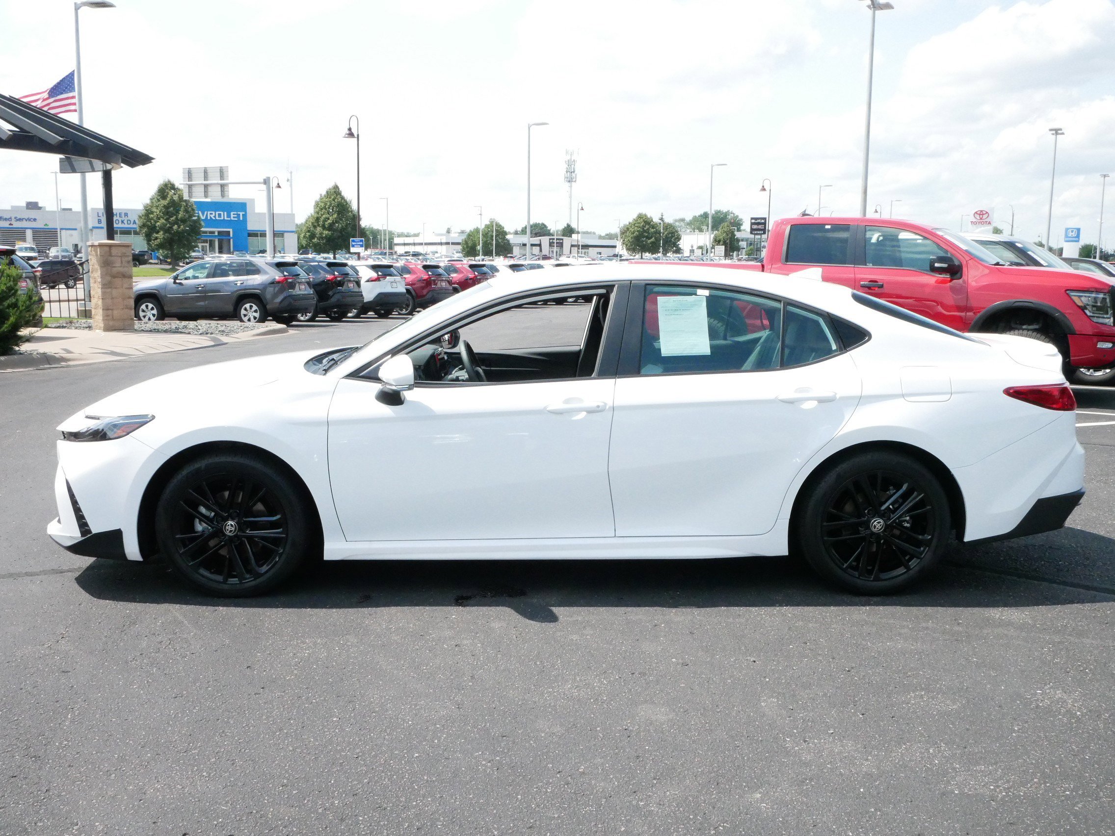 Certified 2025 Toyota Camry SE with VIN 4T1DAACKXSU575439 for sale in Brooklyn Center, Minnesota
