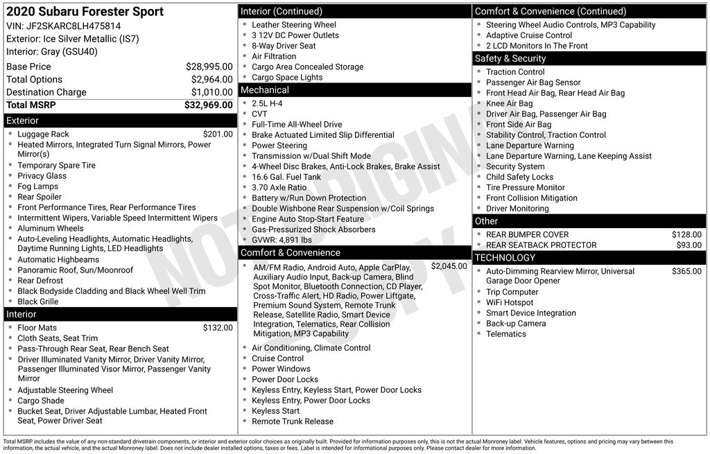 2020 Subaru Forester Sport's photo