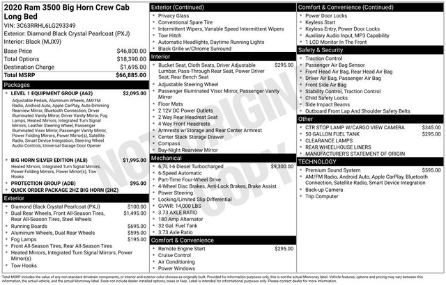 2020 RAM Ram 3500 Pickup Big Horn's photo