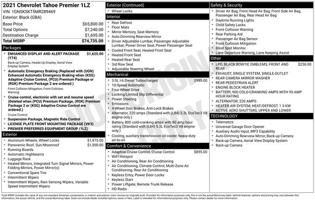 2021 Chevrolet Tahoe Premier's photo