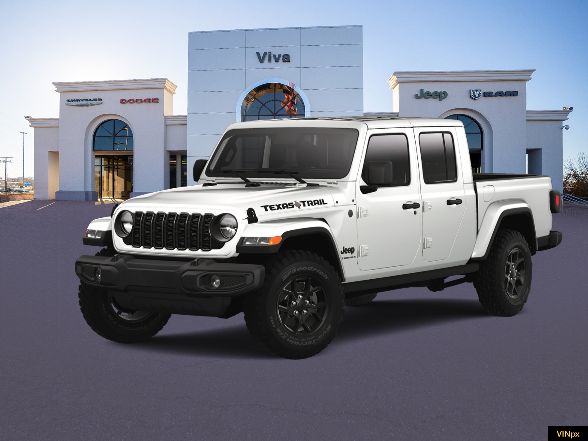 New 2025 Bright White Clear-Coat Exterior Paint Jeep Texas Trail image 1