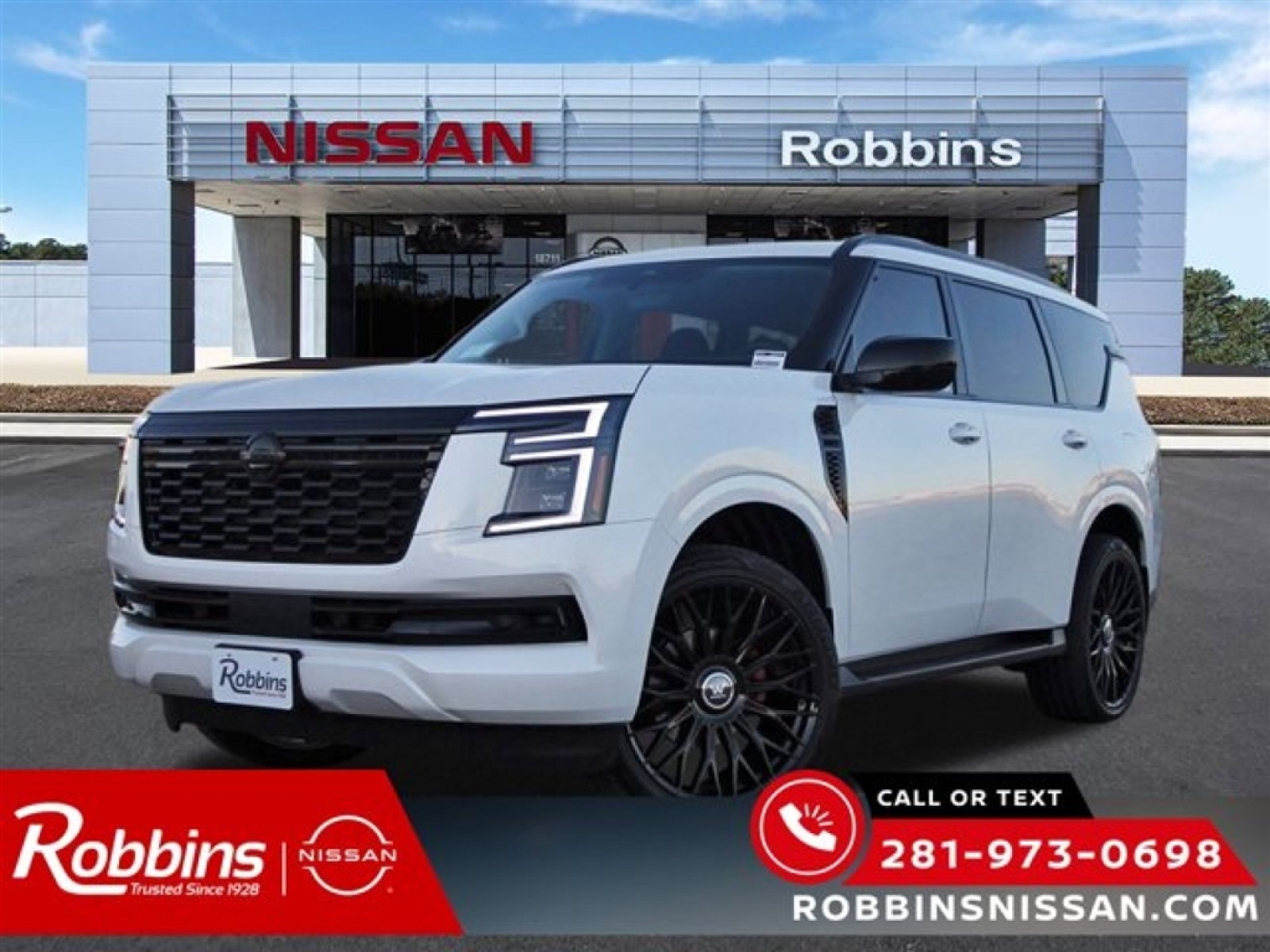 2026 Nissan Armada SV White at Robbins Nissan