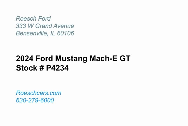 Certified 2024 Ford Mustang Mach-E GT AWD with VIN 3FMTK4SXXRMA11148 for sale in Bensenville, IL