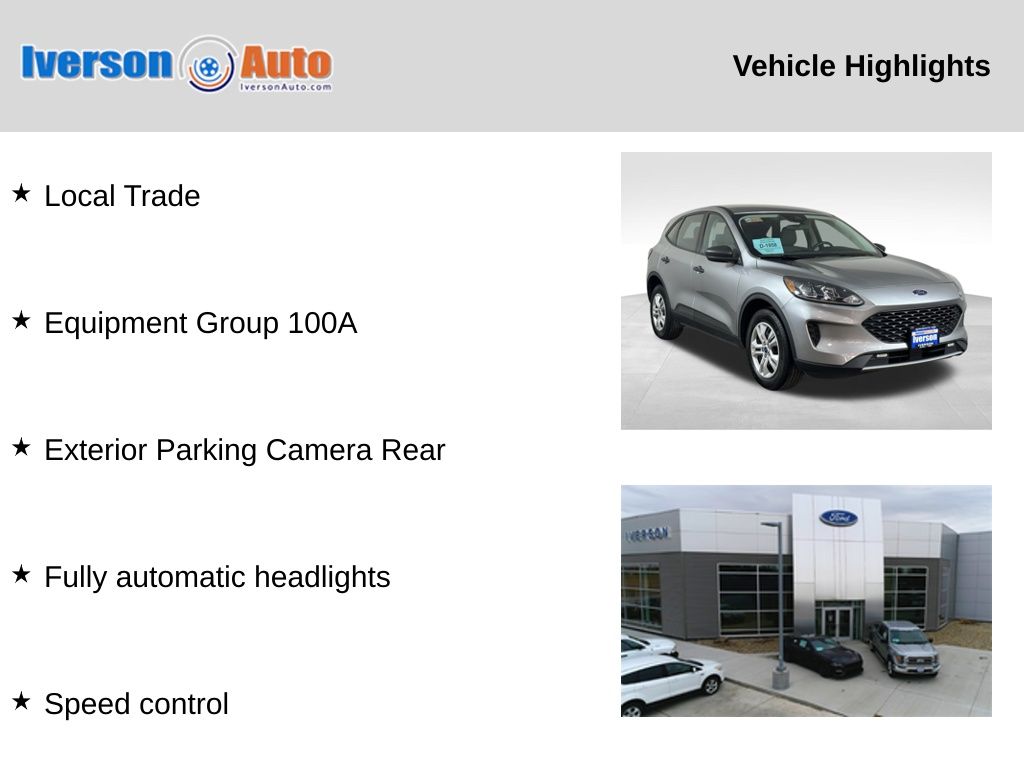 Used 2022 Ford Escape S with VIN 1FMCU9F61NUB25599 for sale in Huron, SD