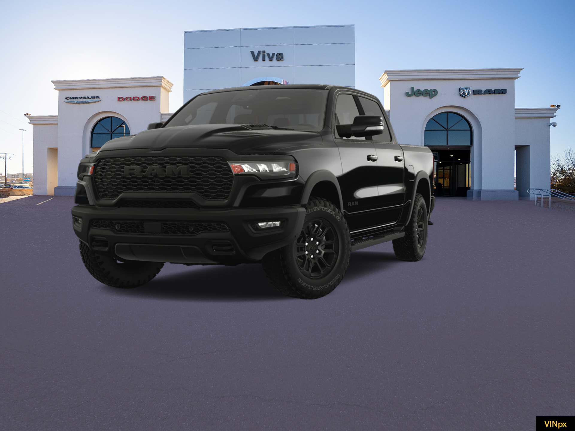 New 2025 Diamond Black Crystal Pearl-Coat Exterior Paint RAM REBEL image 1