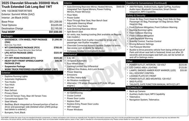 2025 Chevrolet Silverado 3500HD Work Truck's photo