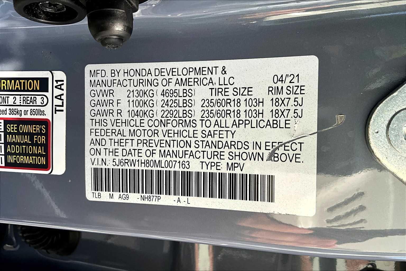 2021 Honda CR-V EX-L photo 32