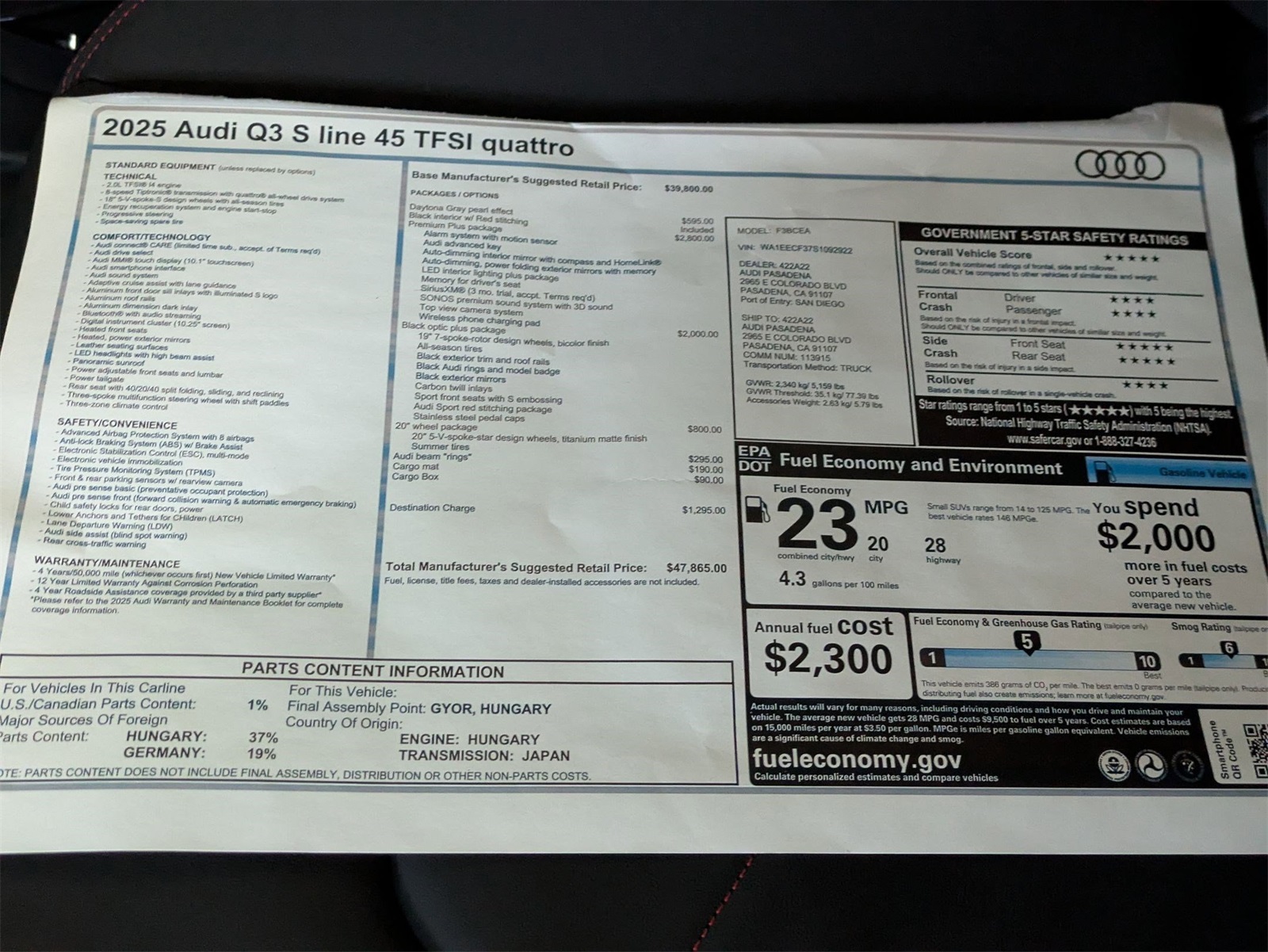 2025 Audi Q3 Premium Plus S line photo 15