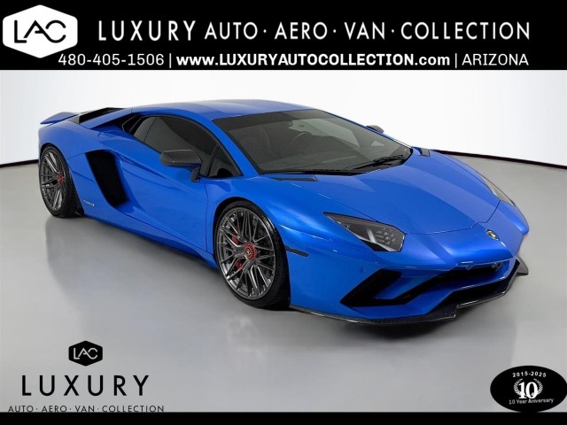 2018 Lamborghini AVENTADOR S  | Carbon Ext & Int | Diamond Stitched Seats | Rare Blue Nila