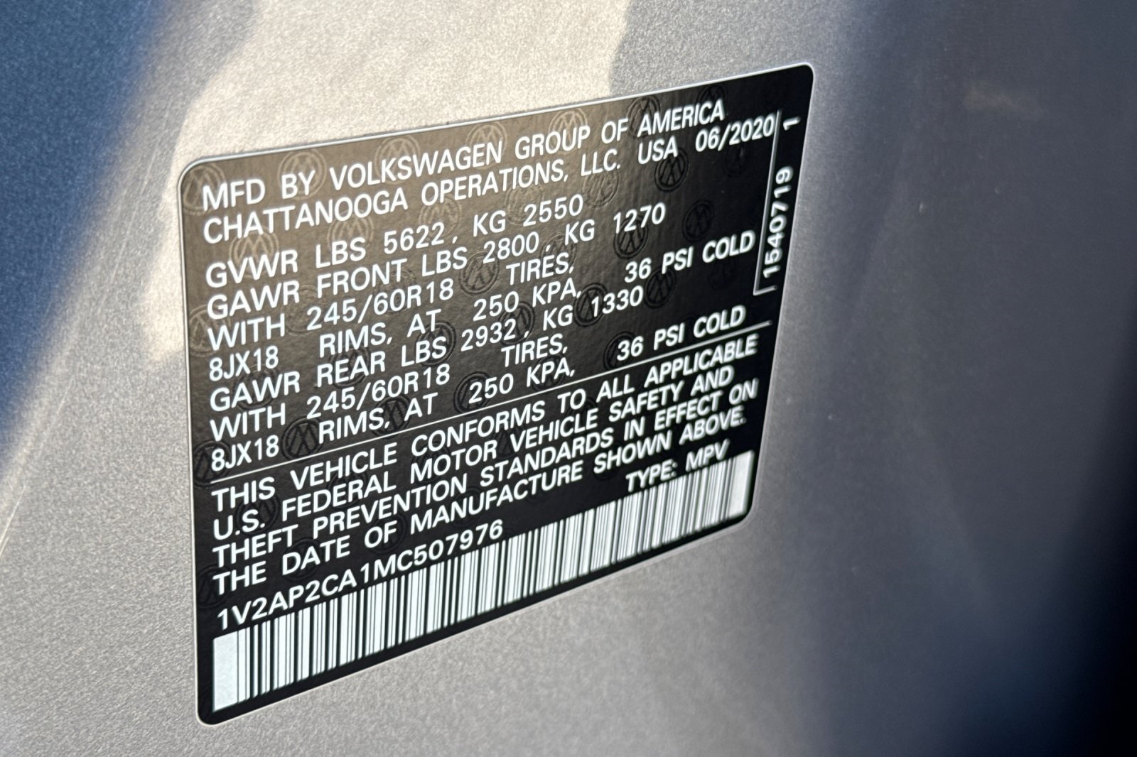2021 Volkswagen Atlas S photo 27
