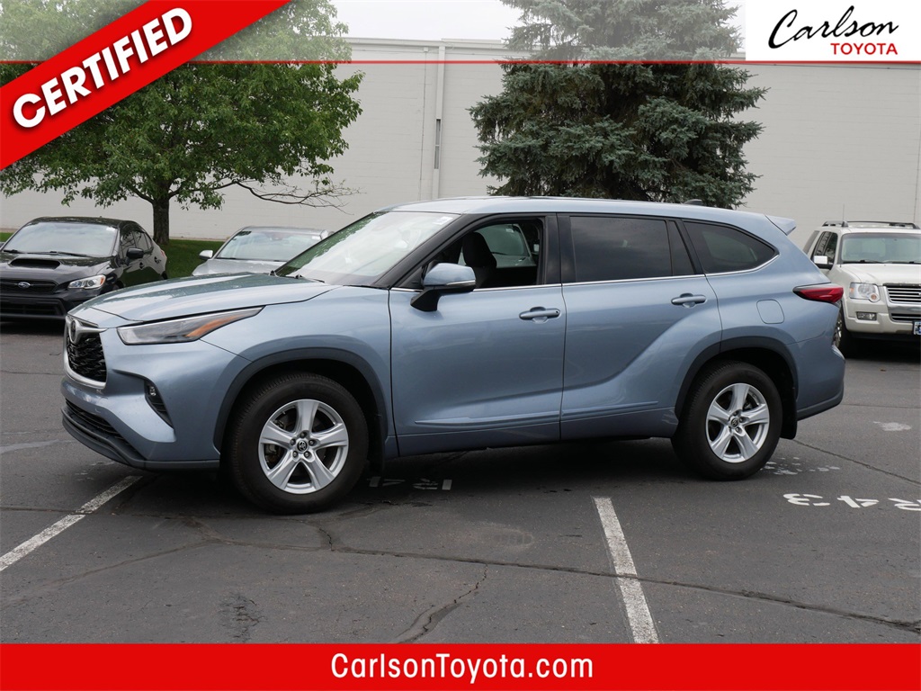 Certified 2022 Toyota Highlander LE with VIN 5TDBZRBH8NS201705 for sale in Minneapolis, Minnesota