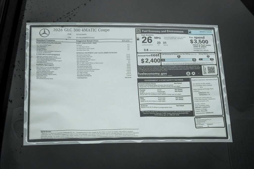 2026 Mercedes Benz GLC 300 Coupe photo 21