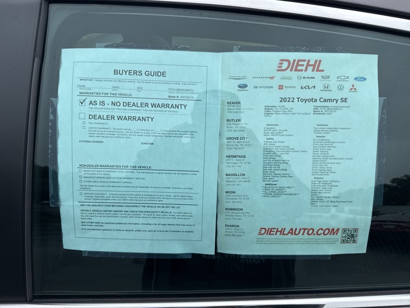 2022 Toyota Camry SE photo 33