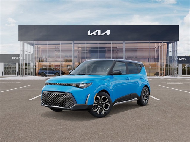 New 2025 Surf Blue / Black Roof Kia EX image 1