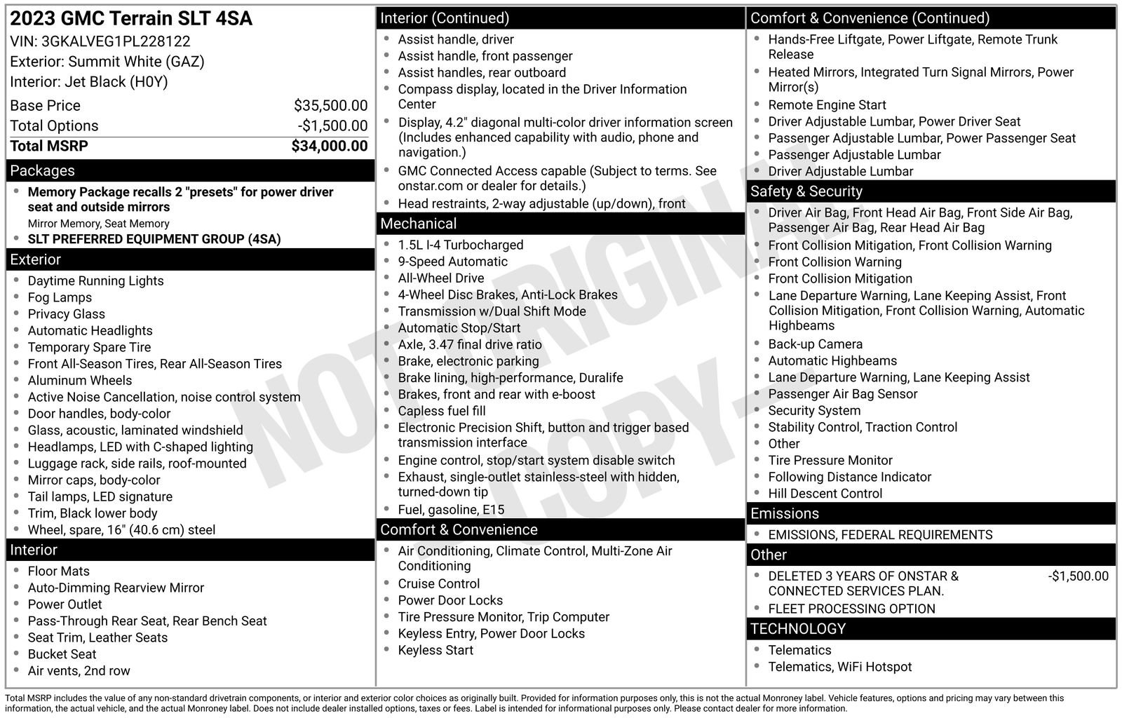 Used 2023 GMC Terrain SLT with VIN 3GKALVEG1PL228122 for sale in Baxter, Minnesota