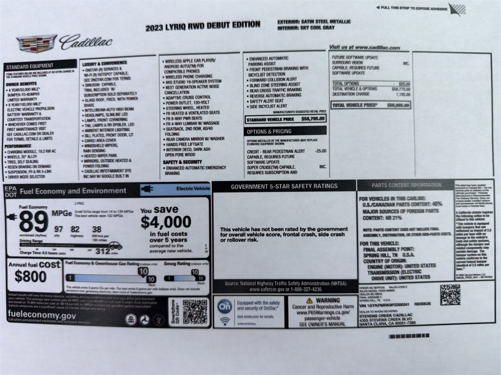 Used 2023 Cadillac LYRIQ Luxury with VIN 1GYKPMRK9PZ000241 for sale in Saint Joseph, MO