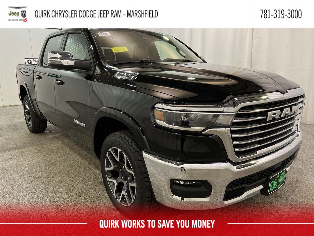 New 2025 Diamond Black Crystal Pearlcoat Ram Laramie image 1