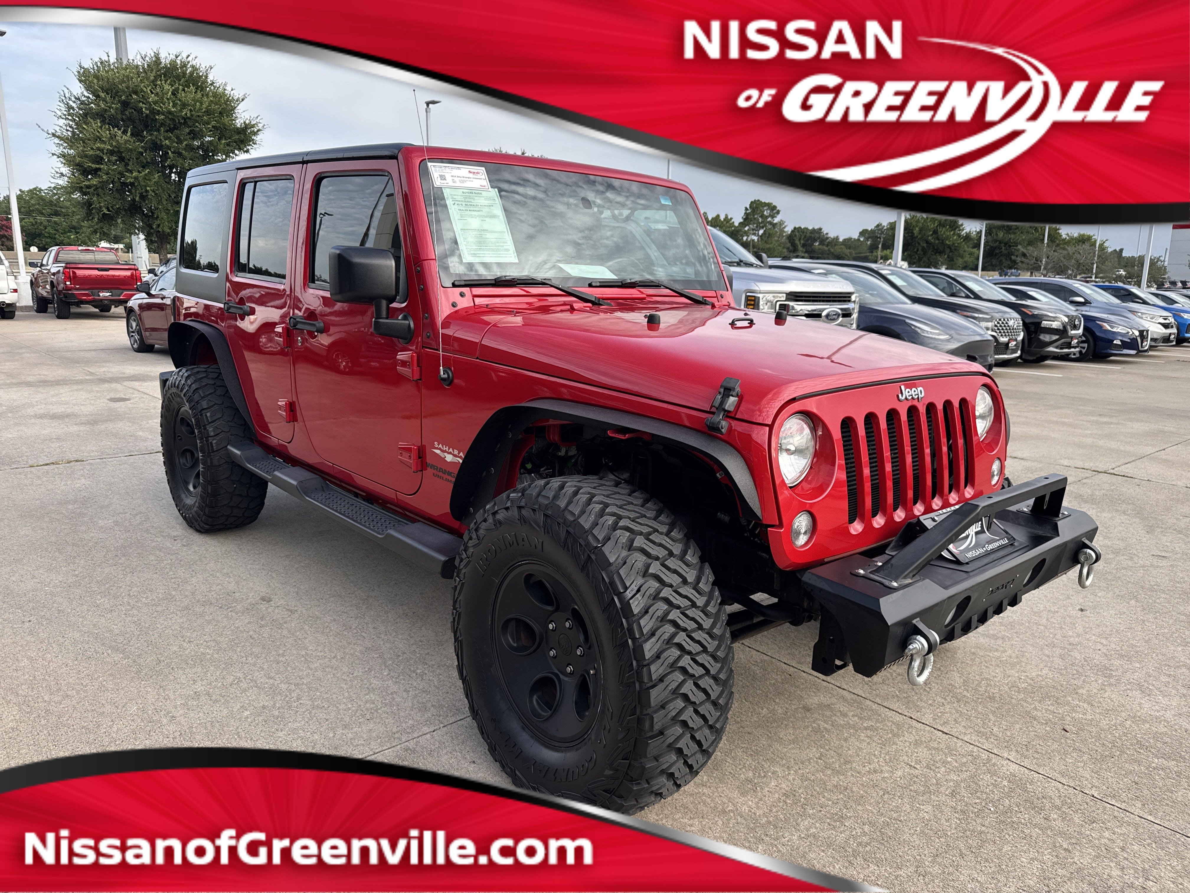 Used 2014 Jeep Wrangler Unlimited Sahara with VIN 1C4BJWEG0EL296299 for sale in Greenville, TX