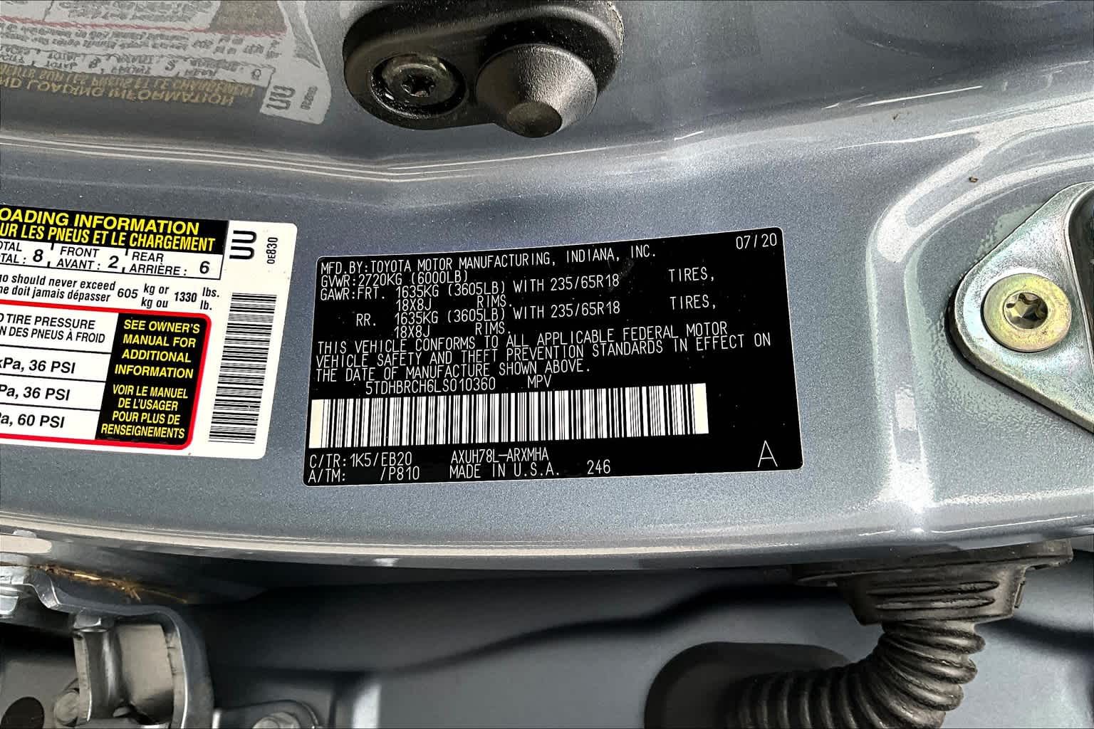 2020 Toyota Highlander Hybrid XLE photo 35
