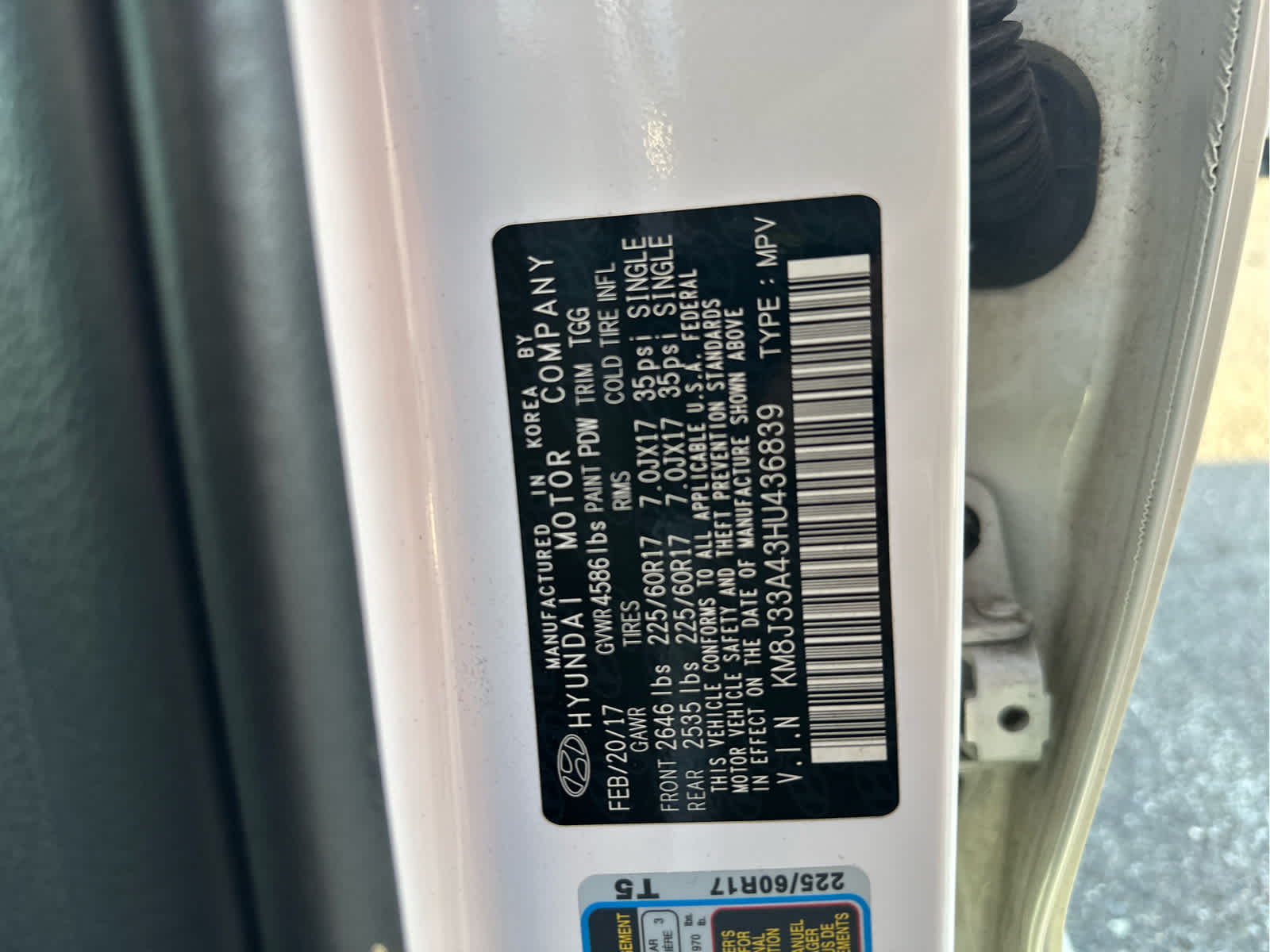 2017 Hyundai Tucson SE photo 3