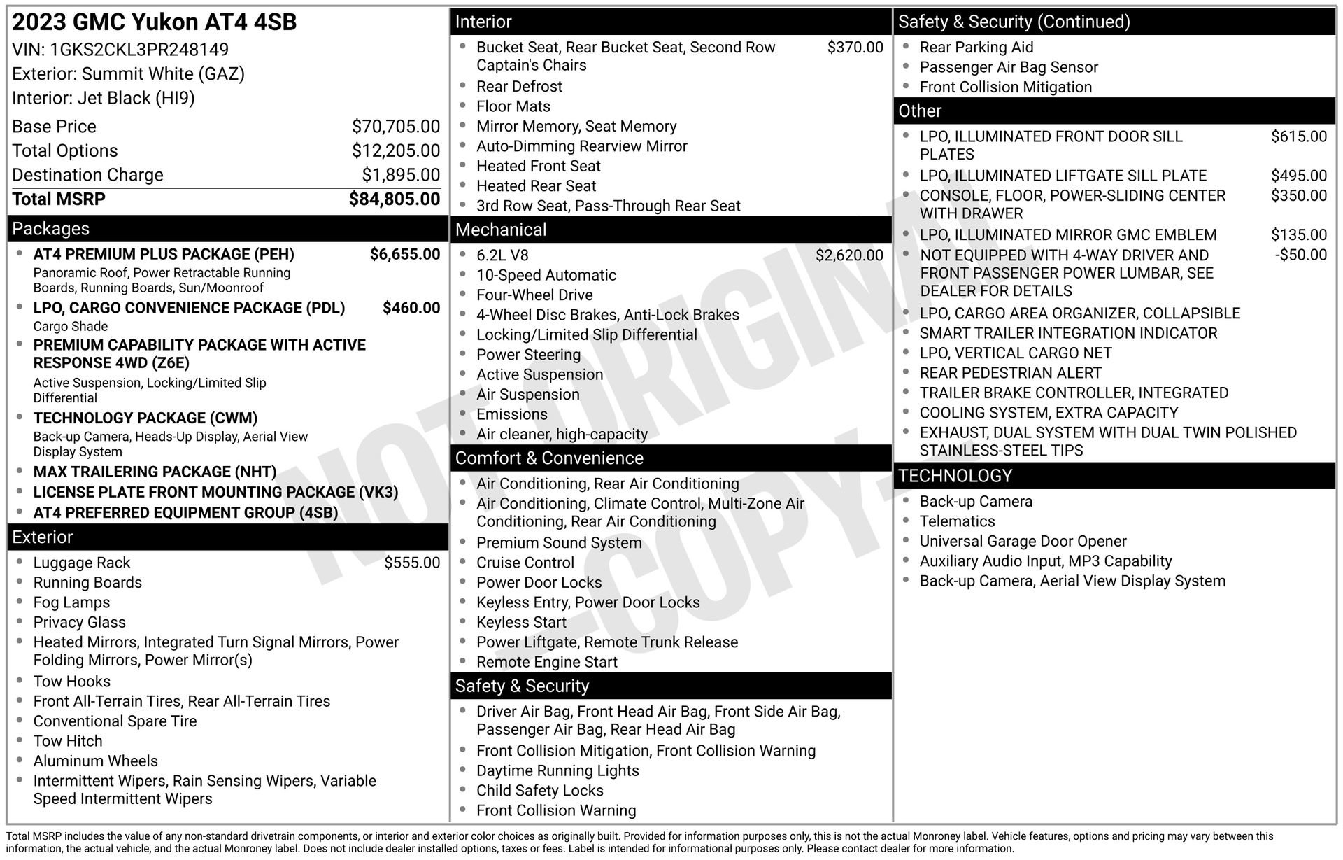 2023 GMC Yukon AT4's photo