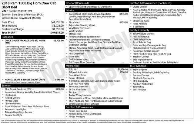 2018 RAM Ram 1500 Pickup Big Horn's photo