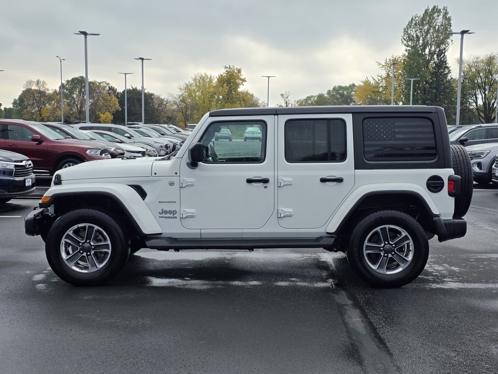 Used 2020 Jeep Wrangler Unlimited Sahara with VIN 1C4HJXEN3LW113973 for sale in St. Cloud, Minnesota