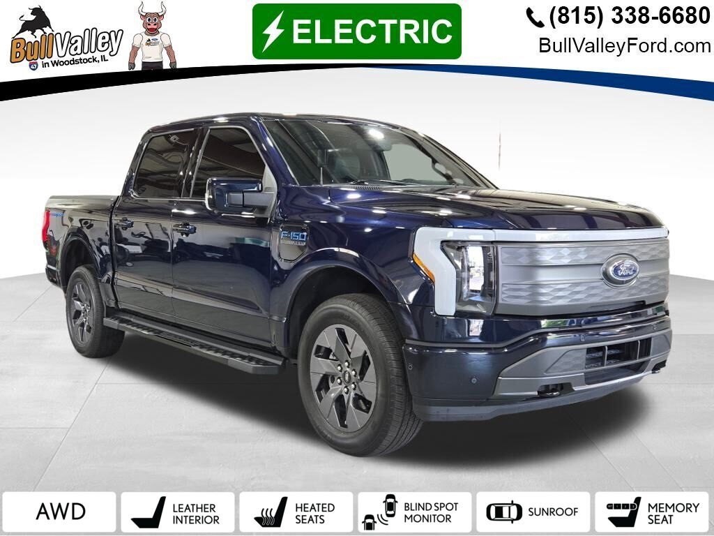 Used 2022 Ford F-150 Lightning Lariat with VIN 1FT6W1EVXNWG07188 for sale in Woodstock, IL