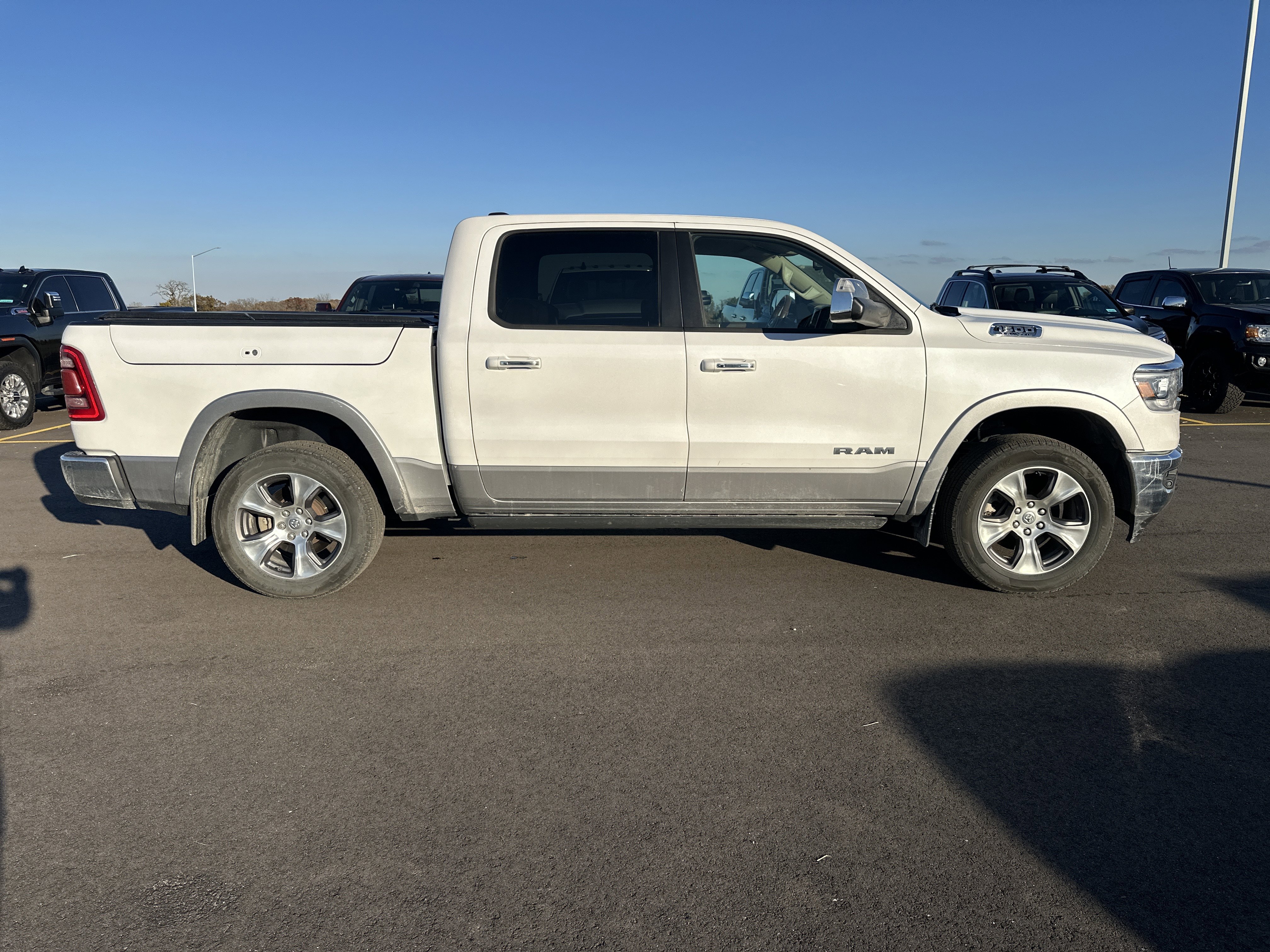 Used 2020 RAM Ram 1500 Pickup Laramie with VIN 1C6SRFJT6LN385492 for sale in Burnsville, Minnesota