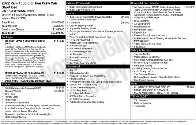 2022 RAM Ram 1500 Pickup Big Horn/Lone Star's photo