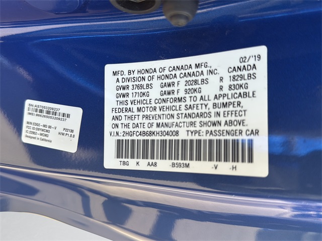 2019 Honda Civic LX photo 19