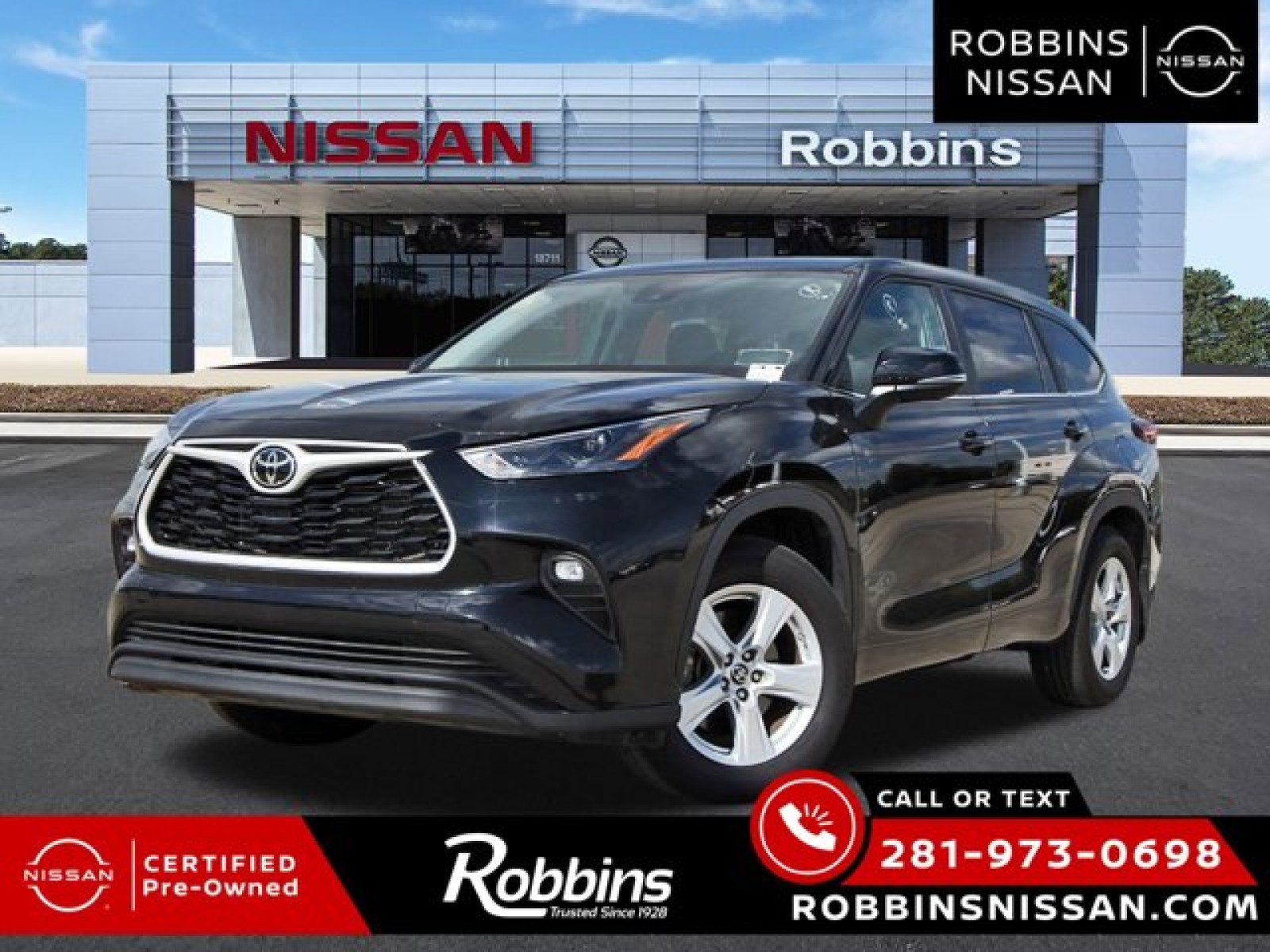 2024 Toyota Highlander LE Black at Robbins Nissan