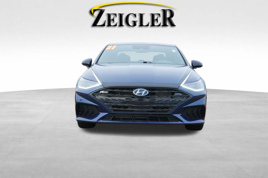 Used 2021 Hyundai Sonata N Line with VIN 5NPEK4JC7MH105840 for sale in Mount Pleasant, WI