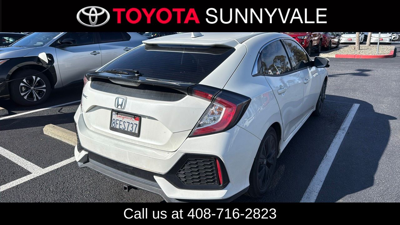 Used 2018 Honda Civic Hatchback EX with VIN SHHFK7H55JU420707 for sale in Sunnyvale, CA
