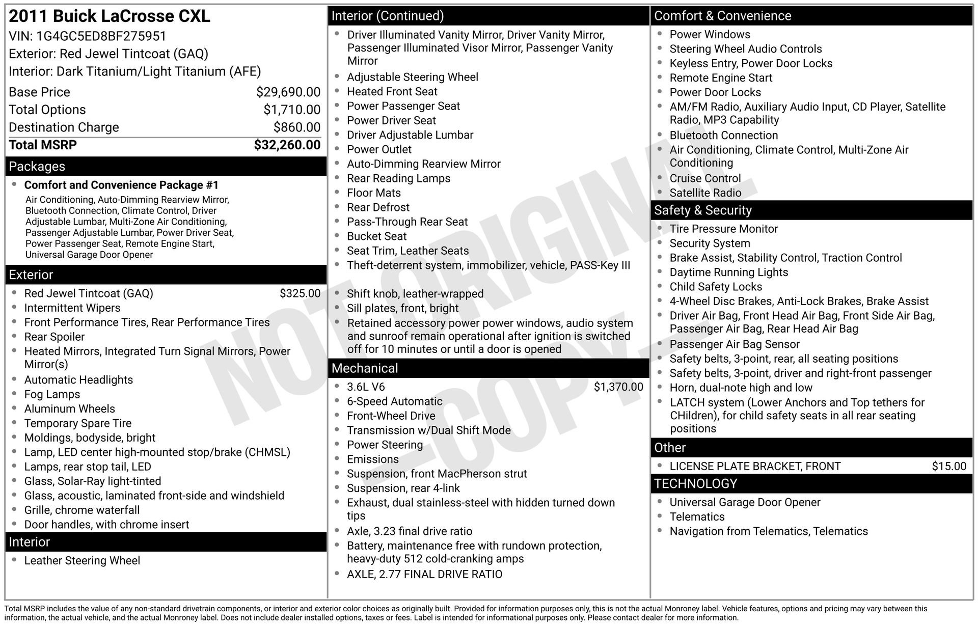 2011 Buick LaCrosse CXL's photo