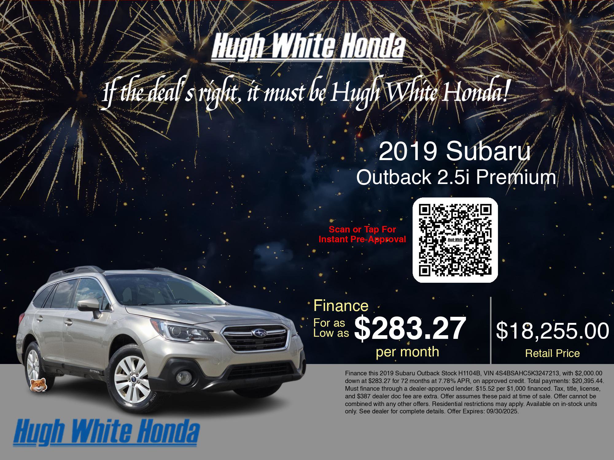 2019 Subaru Outback 2.5i Premium photo 3