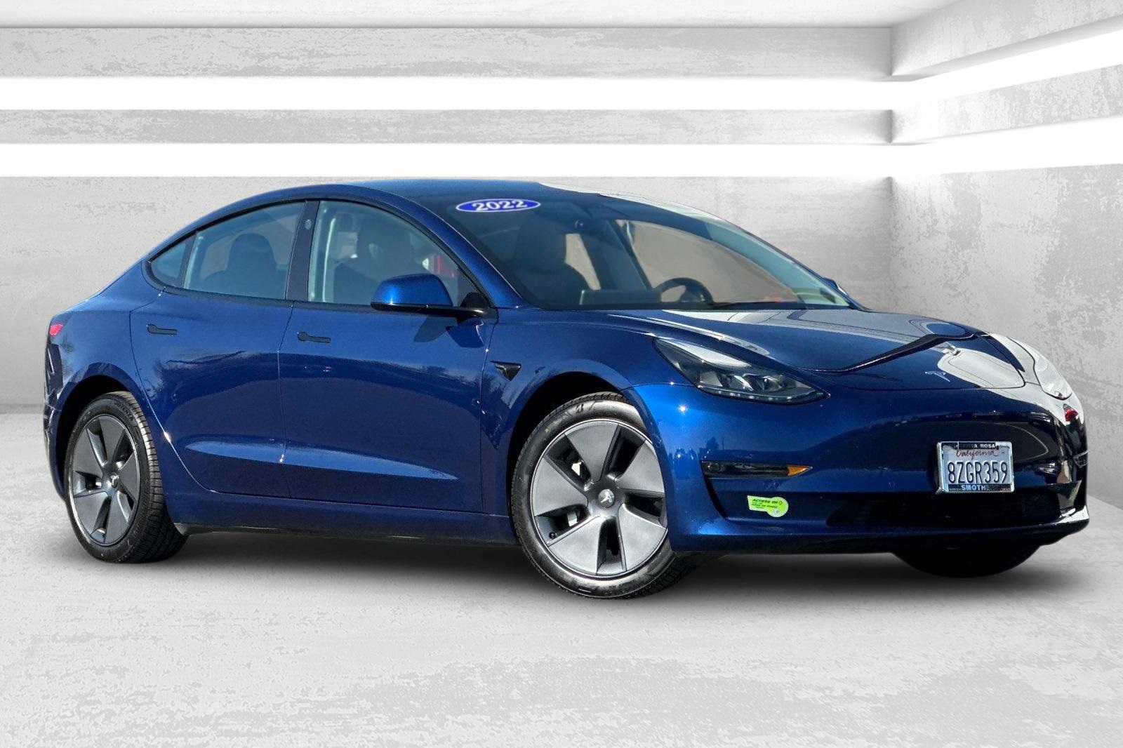 Used 2022 Tesla Model 3 Long Range with VIN 5YJ3E1EB0NF124275 for sale in Santa Rosa, CA