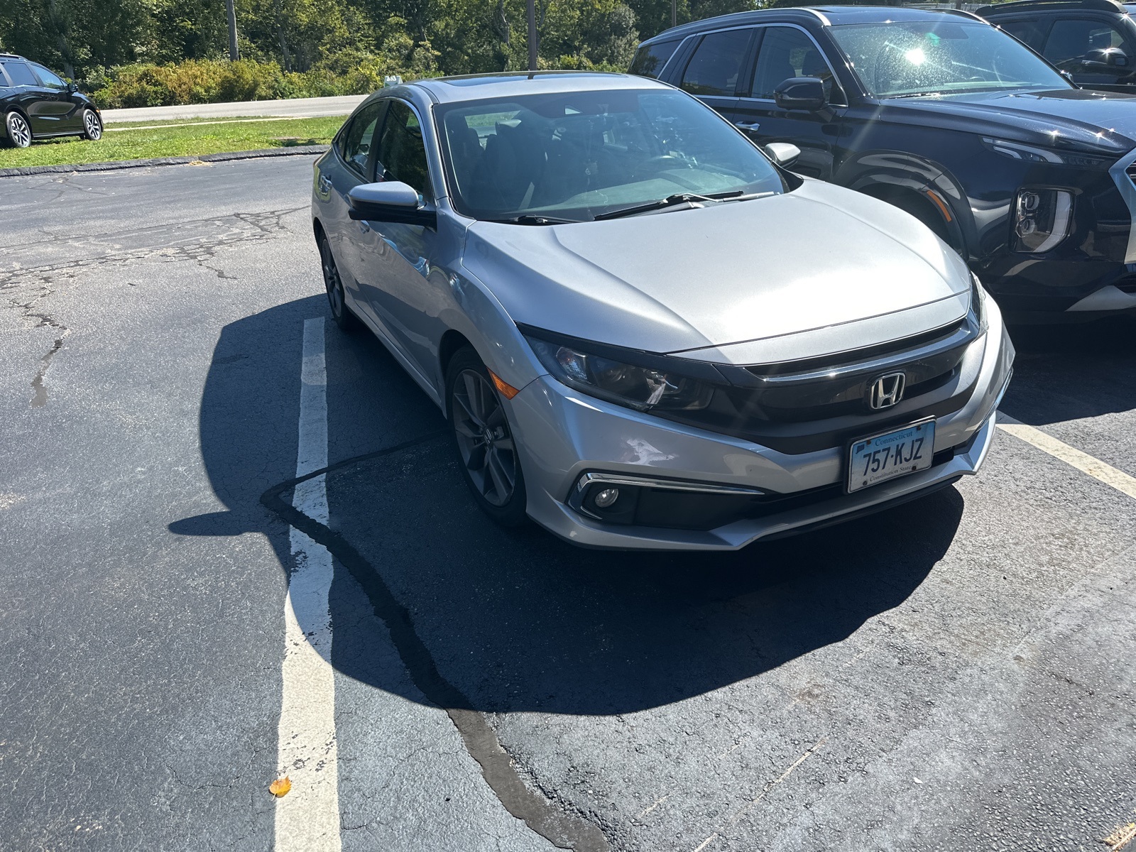 Used 2021 Honda Civic EX-L with VIN 2HGFC1F78MH704901 for sale in Groton, CT